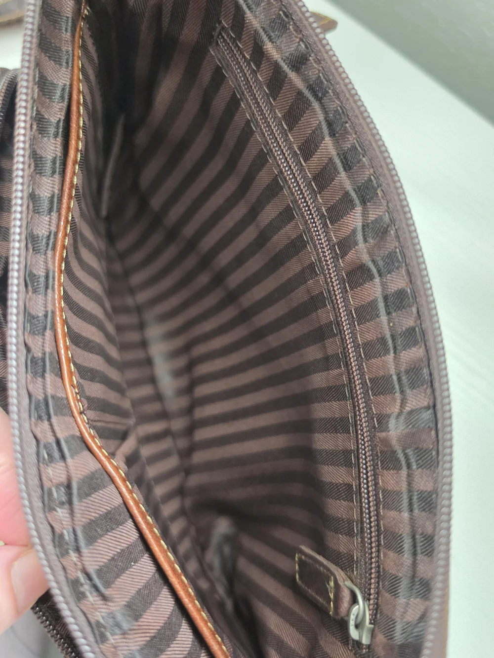 Jack George's Brown Leather Crossbody Bag